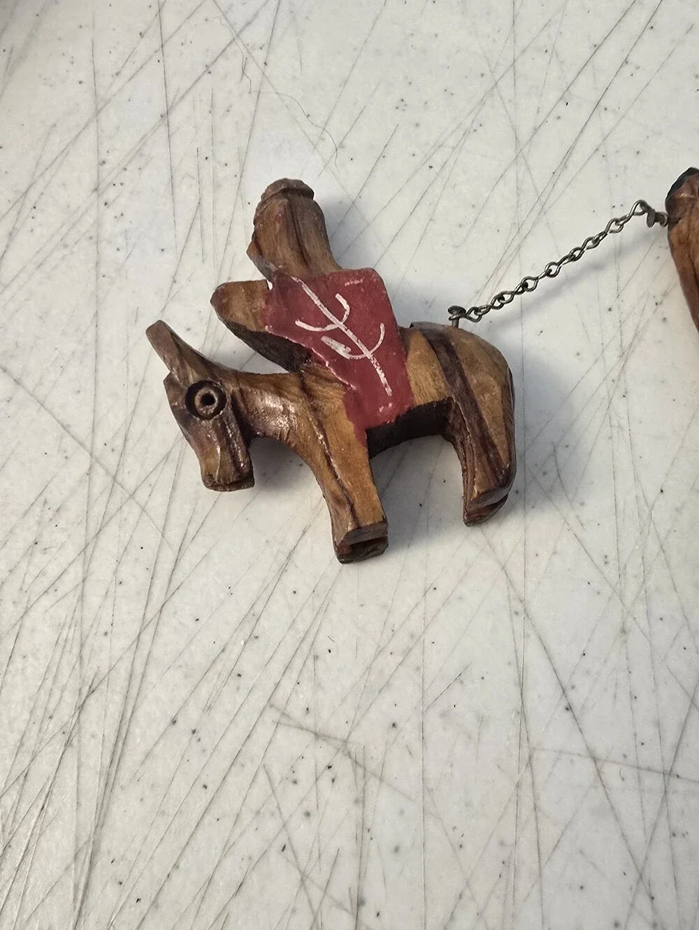 VTG Bethlehem Camel Olive Wood Hand Carved  Figurines 2 Donkeys 3 Camel READ
